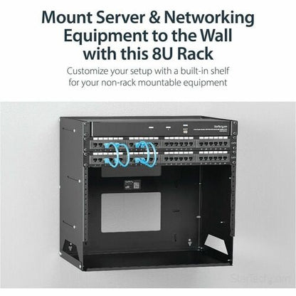 StarTech.com Rack réseau mural à 2 montants 8U à cadre ouvert avec interface i intégrée