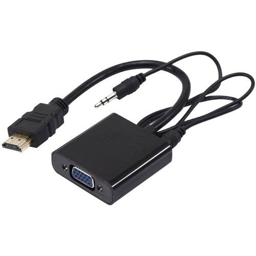 Adaptateur HDMI mâle vers VGA femelle avec audio (noir)