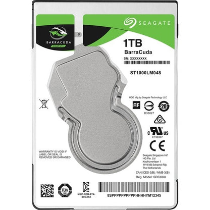 Disco duro BARRACUDA 2.5 de 1 TB, INSATA, 5400 RPM, 128 MB, 2.5 pulgadas