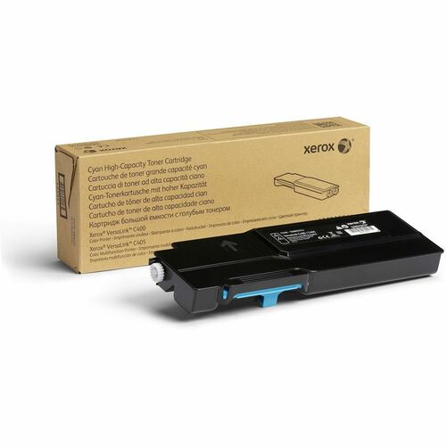 Cartouche de toner laser haute capacité d'origine Xerox - Cyan - 1 E