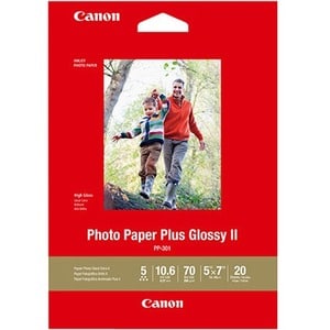 Papel fotográfico Canon Plus Glossy II - PP-301 - 5x7 (20 hojas)