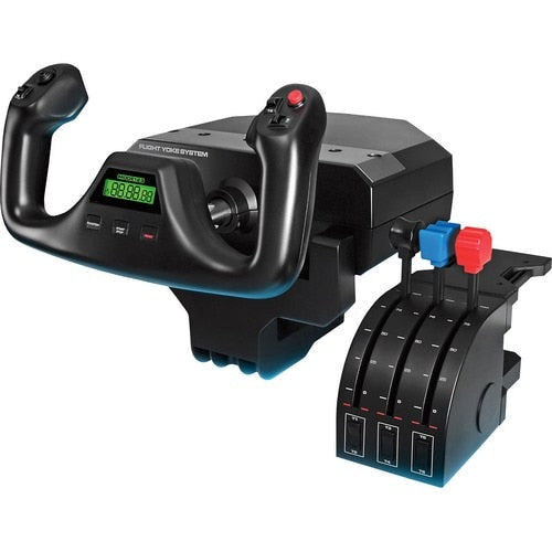 Saitek Flight Yoke System Professional Simulation Yoke and Throttle Qu