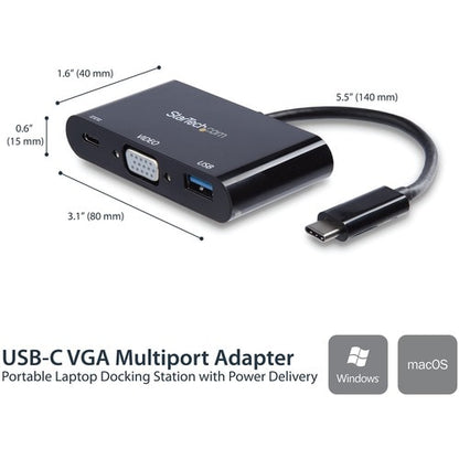 Adaptateur multiport USB-C VGA StarTech.com - USB