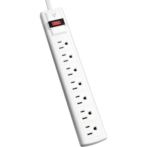 Parasurtenseur V7 à 7 prises, cordon de 3,6 m, 1 050 joules - Blanc - V7 7 prises