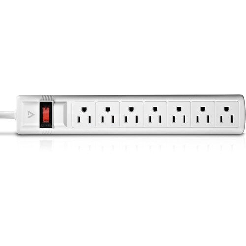 Parasurtenseur V7 à 7 prises, cordon de 3,6 m, 1 050 joules - Blanc - V7 7 prises