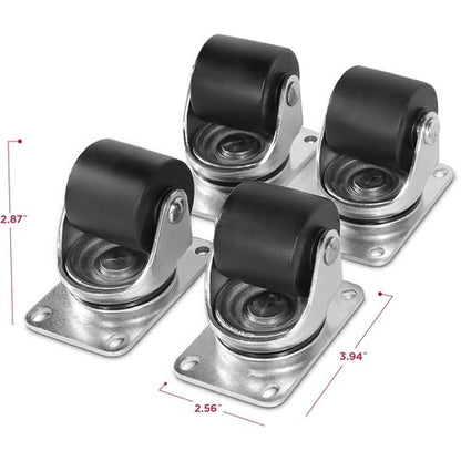 CyberPower Carbon Rack Caster Kit - Silver, Black - 250 kg Static/Stat