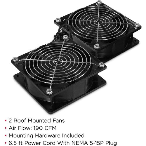 Cyber Power CyberPower Carbon CRA11002 Fan Tray - 2 Fan - 5.4 m³/min - Black