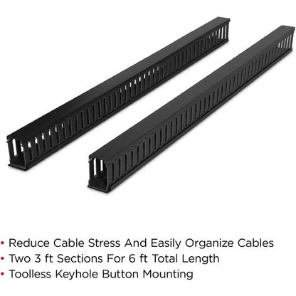 CyberPower Vertical Finger Duct Cable Manager with Snap on Cover - Duc