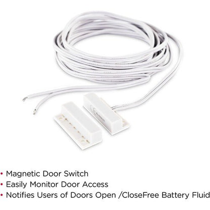 Interruptor magnético de puerta CyberPower de 3 m (10 pies), gris, 5 años de garantía, calibre 6,35 mm (0,25")