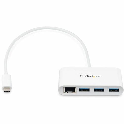 Concentrador USB C de 3 puertos StarTech.com con Gigabit Ethernet: USB-C a 3 USB