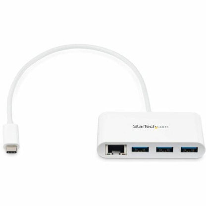 Concentrador USB C de 3 puertos StarTech.com con Gigabit Ethernet: USB-C a 3 USB