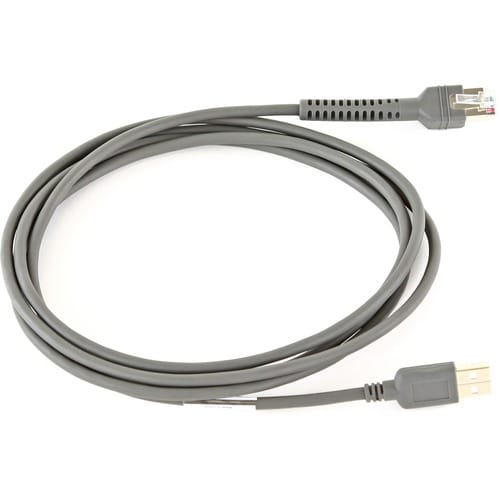 Zebra Cable - Shielded USB: Series A Connector, 7ft. (2.1m), Straight - 7 ft (2.