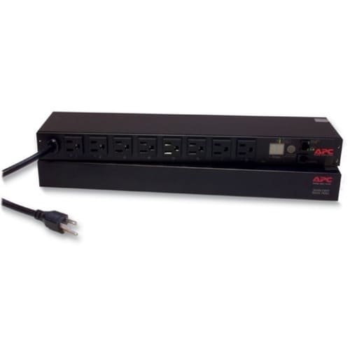 Unité de distribution d'alimentation en rack APC by Schneider Electric, commutée, 1U, 15 A, 100/120 V, (8) 5-