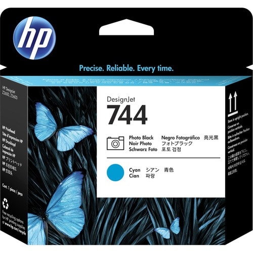 HP 744 Original Inkjet Printhead - Photo Black, Cyan - 1 Pac