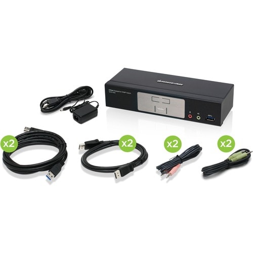 CONMUTADOR KVMP 4K DISPLAYPORT 1.2 CON CONCENTRADOR DE AUDIO USB 3.1 GEN1