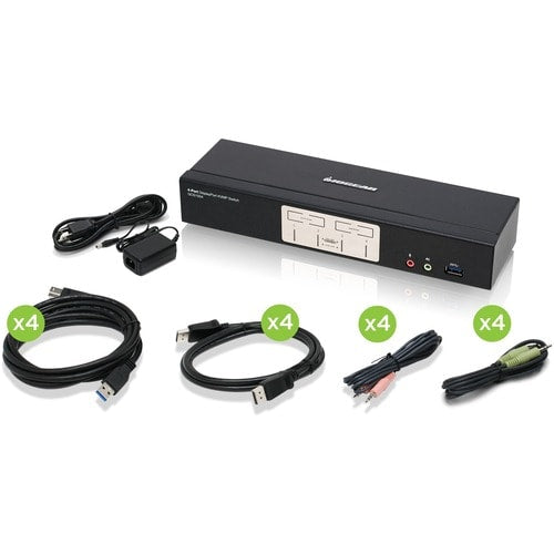 DISPLAYPORT 1.2 KVMP 4K CON CONCENTRADOR USB 3.1 GEN 1 INTEGRADO.