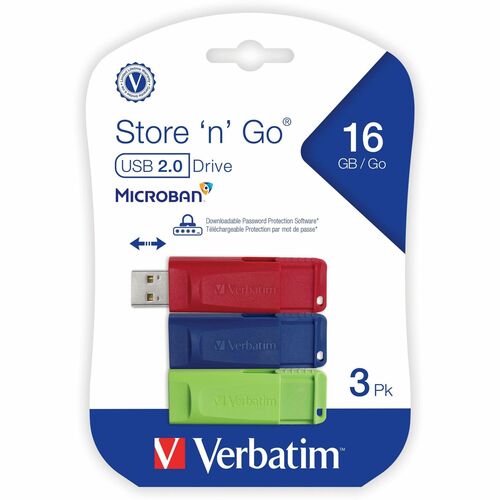 3PK 16GB STORE N GO USB FLASH MULTI 4