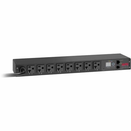 Unité de distribution d'alimentation en rack APC by Schneider Electric, commutée, 1U, 20 A, 120 V, (8) 5-20 -