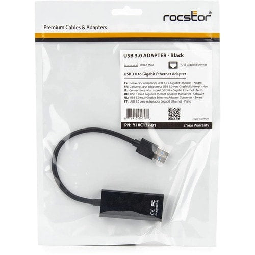 Rocstor USB 3.0 to Gigabit Ethernet Network Adapter - USB 3.0