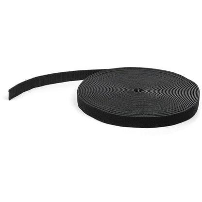 StarTech.com Hook-and-Loop Cable Management Tie - 50 ft. Bulk Roll - Black - Cut