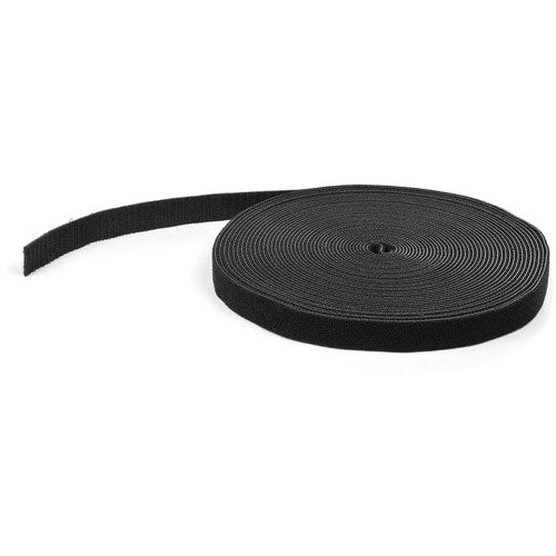 StarTech.com Hook-and-Loop Cable Management Tie - 50 ft. Bulk Roll - Black - Cut-to-Size C