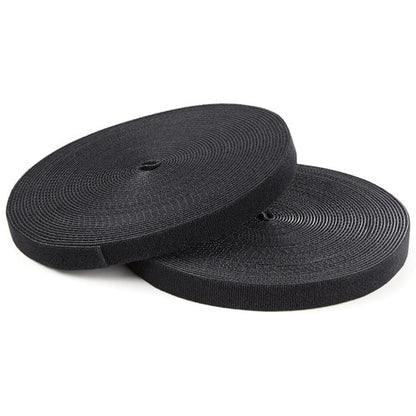 StarTech.com Hook-and-Loop Cable Management Tie - 25 ft. Roll - Black - Cut-to-S