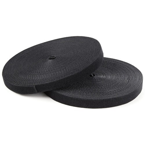 StarTech.com Hook-and-Loop Cable Management Tie - 25 ft. Roll - Black - Cut-to-Size Cable