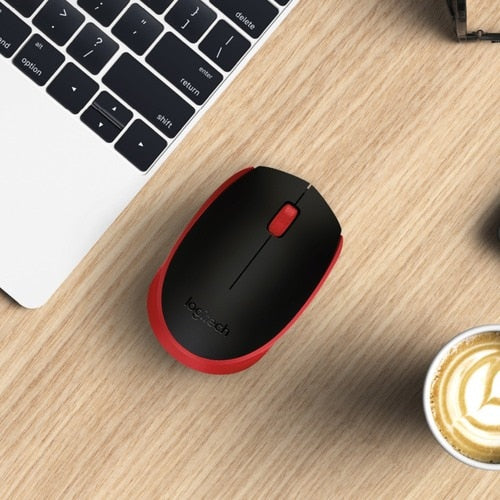 Logitech M170 Wireless Compact Mouse (Red) - Optical - Wireless