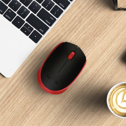 Logitech M170 Wireless Compact Mouse (Red) - Optical - Wireless