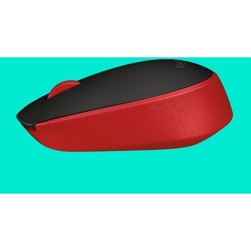 Logitech M170 Wireless Compact Mouse (Red) - Optical - Wireless