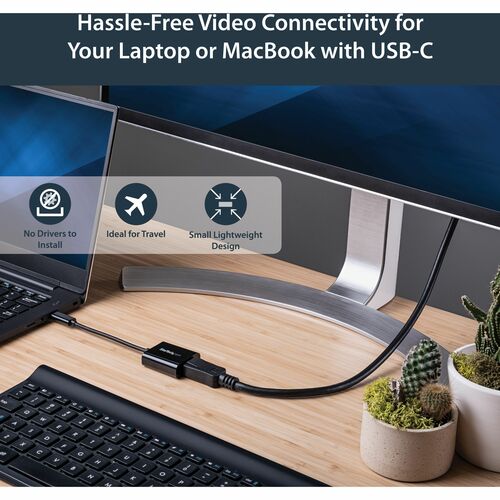 Adaptador USB C a DisplayPort 4K 60Hz de StarTech.com - Conector de video para monitor USB tipo C a DP 1.4