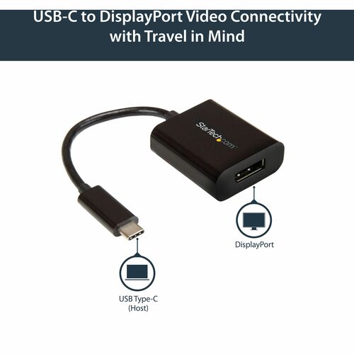 Adaptador USB C a DisplayPort 4K 60Hz de StarTech.com - Conector de video para monitor USB tipo C a DP 1.4