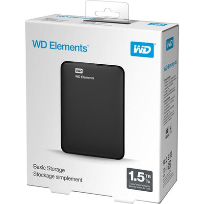 1.5TB WD ELEMENTS PORTABLE BLACK WORLDWID MULTI 5