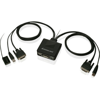 COMMUTATEUR KVM 2 PORTS USB DVI AVEC ADAPTATEURS MINI DISPLAYPORT