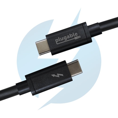 Plugable Thunderbolt 3 Cable 20Gbps Supports 100W (20V, 5A) Charging, 6.6ft/2m -