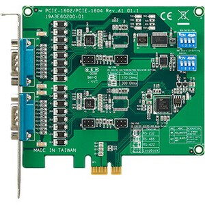 Carte de communication PCI Express Advantech 2 ports RS-232/422/485 avec protection contre les surtensions et isolation