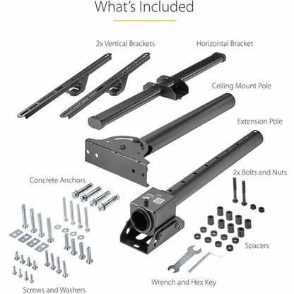Support de plafond pour téléviseur StarTech.com, complet