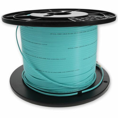Câble de raccordement fibre optique duplex OM4 Aqua LC (mâle) vers LC (mâle) AddOn 150 m