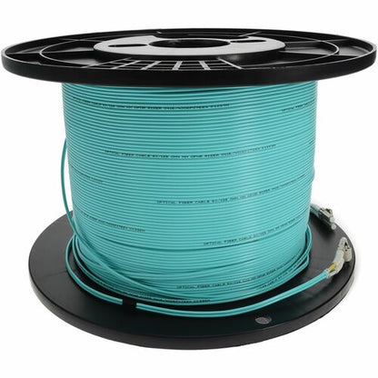 Câble de raccordement fibre optique duplex OM4 Aqua LC (mâle) vers LC (mâle) AddOn 150 m