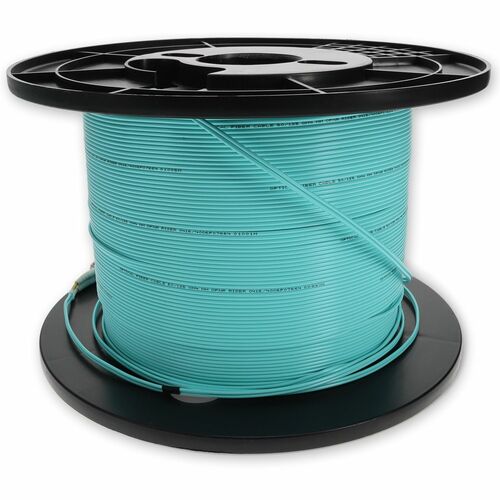 Câble de raccordement fibre optique duplex OM4 Aqua LC (mâle) vers LC (mâle) AddOn 150 m