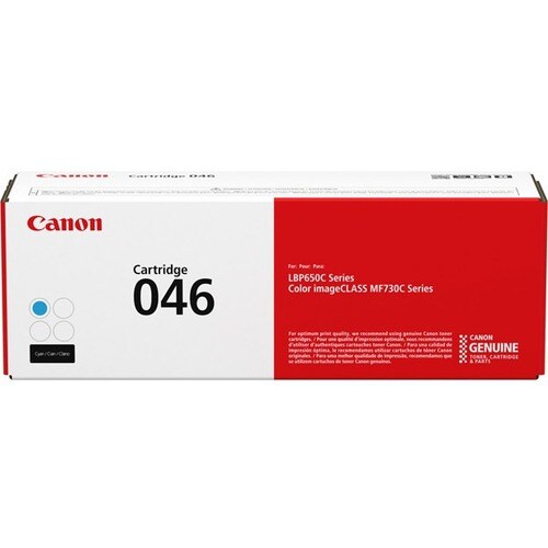 Canon 046 Standard Yield Laser Toner Cartridge - Cyan - 1 Ea