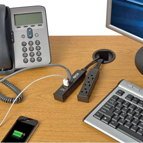 Tripp Lite by Eaton Protect It! TLP310DMUSB 3-Outlet Surge Suppressor/
