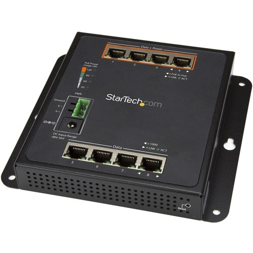 Switch de 8 puertos 4x PoE + GBE Switch gestionado L2 Montaje en pared
