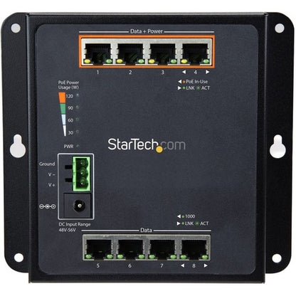Switch de 8 puertos 4x PoE + GBE Switch gestionado L2 Montaje en pared