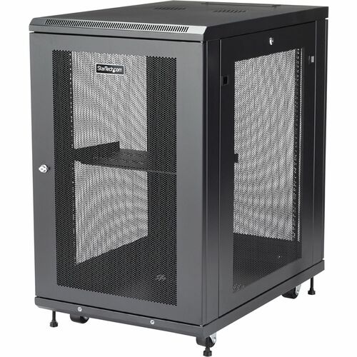 StarTech.com 4-Post 18U Server Rack Cabinet, 19" Data Rack Cabinet for