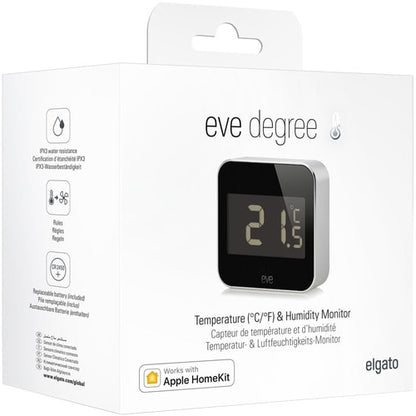 Eve Degree Temperature & Humidity Monitor - 0.4°F (-18°C) to -67°F (-55°C) - 0%