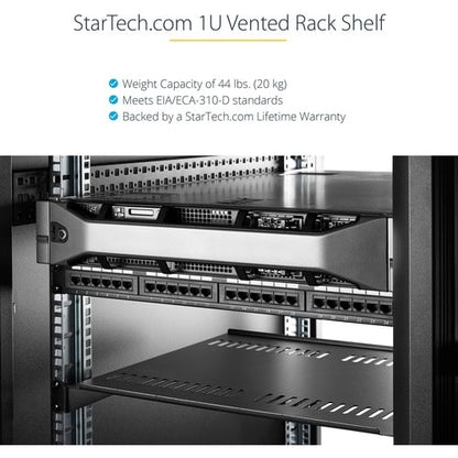 Étagère ventilée pour rack de serveur StarTech.com 1U - Fixe, profondeur 40,6 cm