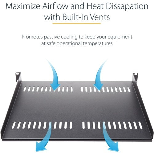 Étagère ventilée pour rack de serveur StarTech.com 1U - Fixe, profondeur 40,6 cm
