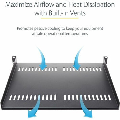 Étagère ventilée pour rack de serveur StarTech.com 1U - Fixe, profondeur 25 cm