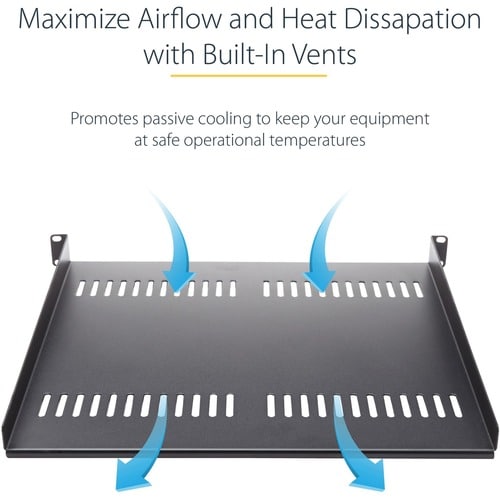 Étagère ventilée pour rack de serveur StarTech.com 1U - Fixe, profondeur 18 cm